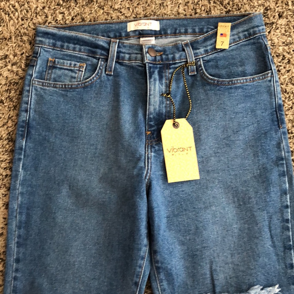 Vibrant M.I.U Jeans Size 7 (W 27) Straight New with Tags! - Picture 2 of 8